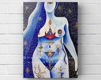 Magic canvas print, empowering Goddess painting