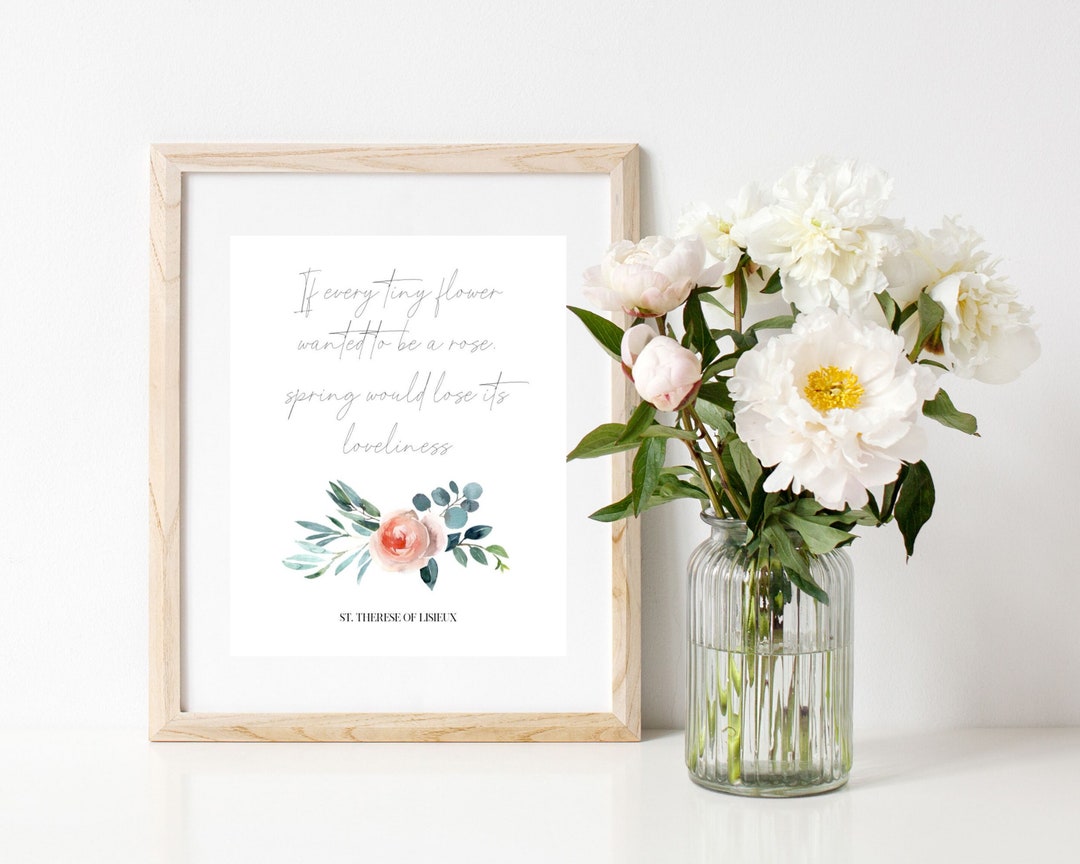 St. Therese Quote Printable Saint Quote Instant Download Etsy
