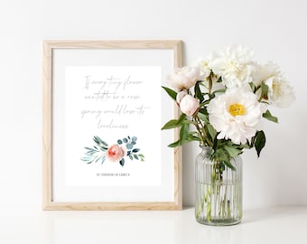 St. Therese Quote - Printable Saint Quote - Instant Download Print