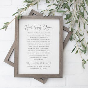 Hail Holy Queen Prayer Print - Catholic Prayer Printable Instant ...