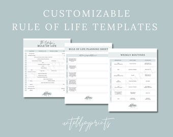 Printable Rule Of Life Template Printable Rule Of Life Template