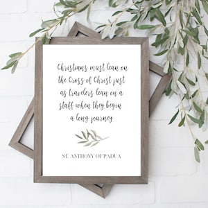 St. Anthony of Padua Quote Print - Instant Download - Printable Catholic Art - Saint Quote Printable