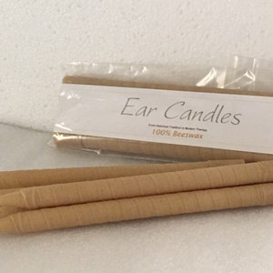 4 Pack Large - 100% Beewax Ear Candles - Handmade