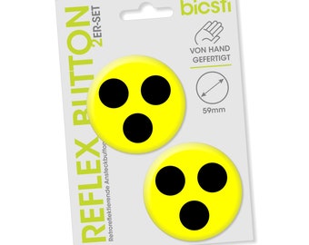 bicsti I 2er Set Ansteckbutton Blindenabzeichen Reflektierend Anstecker B0002