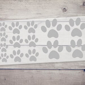 Reflektierende Bügelbilder Pfote Tier Hund Reflex  14 Stk. Set Textil BR003