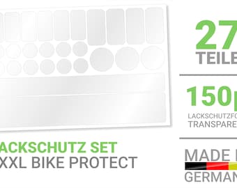 Rahmenschutz Set Fahrrad Transparent glänzend MTB BMX Schutzfolie Folie FS002