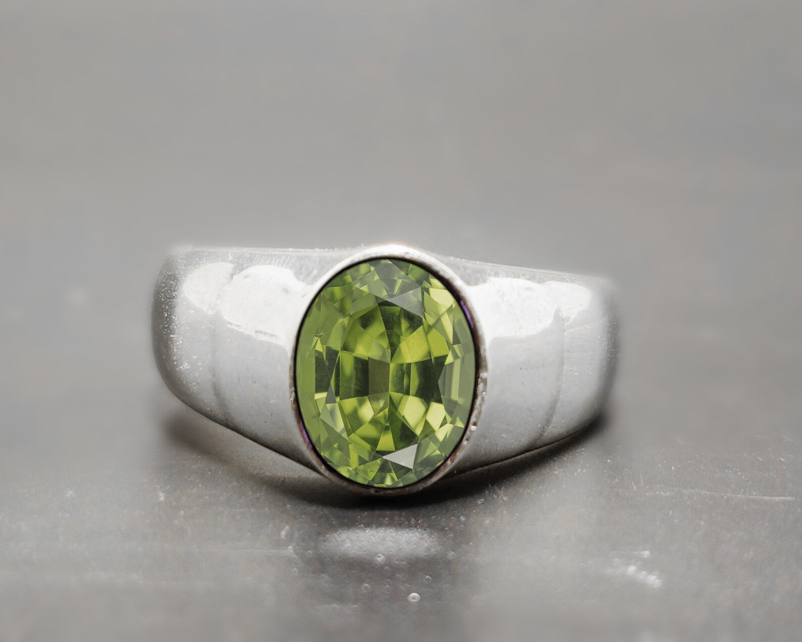 Natural Peridot Ring men's ring Handmade Ring 925 Etsy