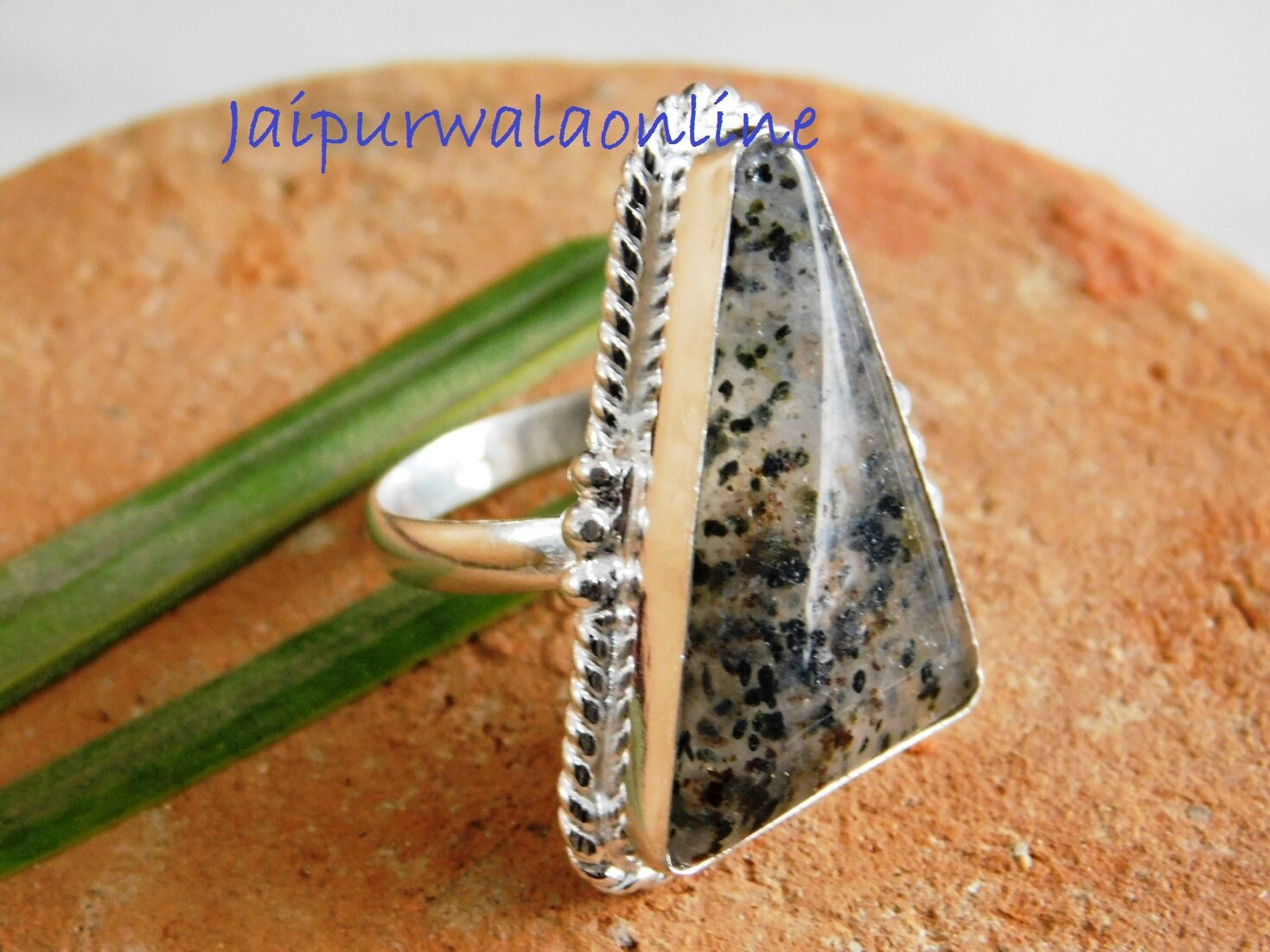 Black moss agate ring 925 sterling Silver ring agate ring | Etsy