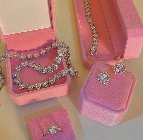 Pandora Set, Pandora Heart Set, Pandora White Necklace