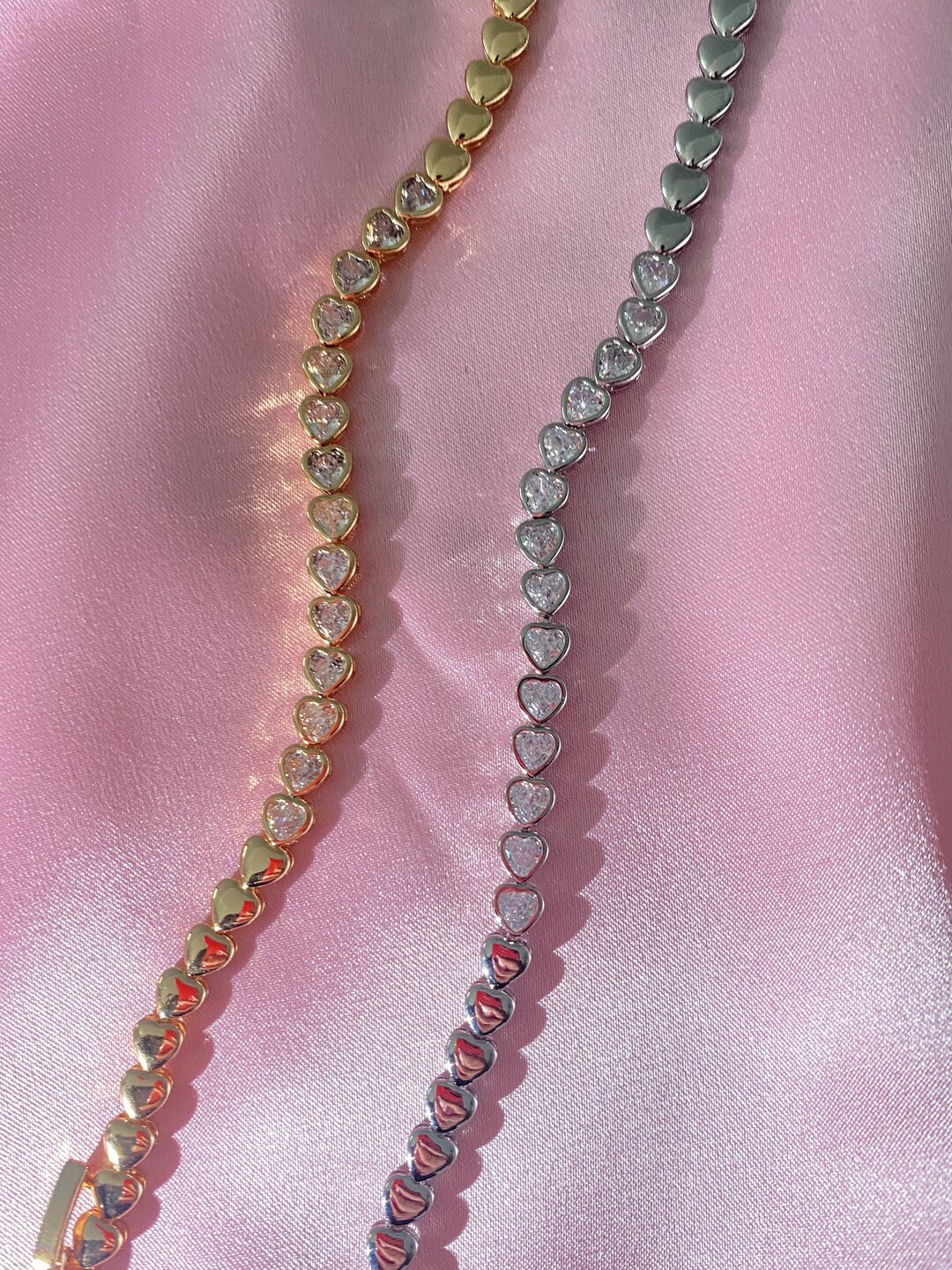 Heart Waterway Bracelet Heart Tennis Bracelet Love Tennis Etsy