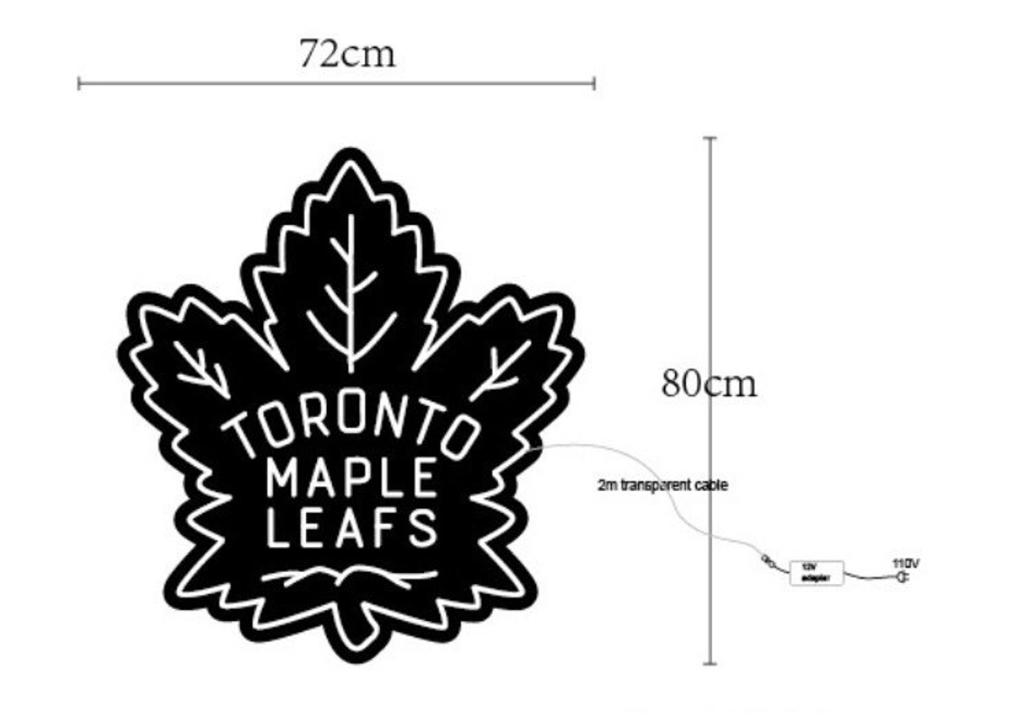 Custom Neon Sign toronto Maple Leafs Hockey Light Etsy UK