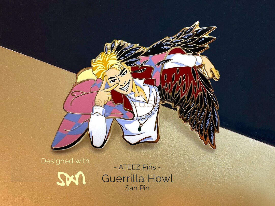 ATEEZ Pins Guerrilla Howl Pin Designed With San - Etsy