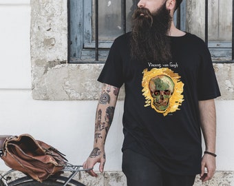 Skull Vincent van Gogh t-shirt   100 % Organic cotton   The iconic  t-shirt  Eco friendly