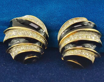 Vintage Clip On Earrings, DONALD STANNARD Signed Jewelry, Gift