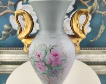 Vintage Vase, LINDNER, HAND PAINTED, Signed Handarbeit