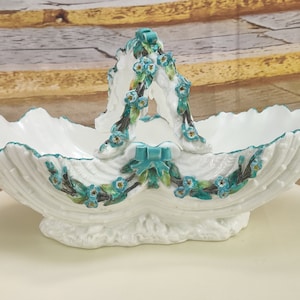 Antique Basket, Porcelain Basket, Home Decor, Vintage Pocelain