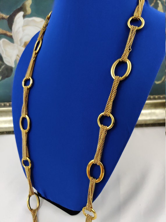 CAROLEE Necklace Long Chain Signed Vintage Jewelry