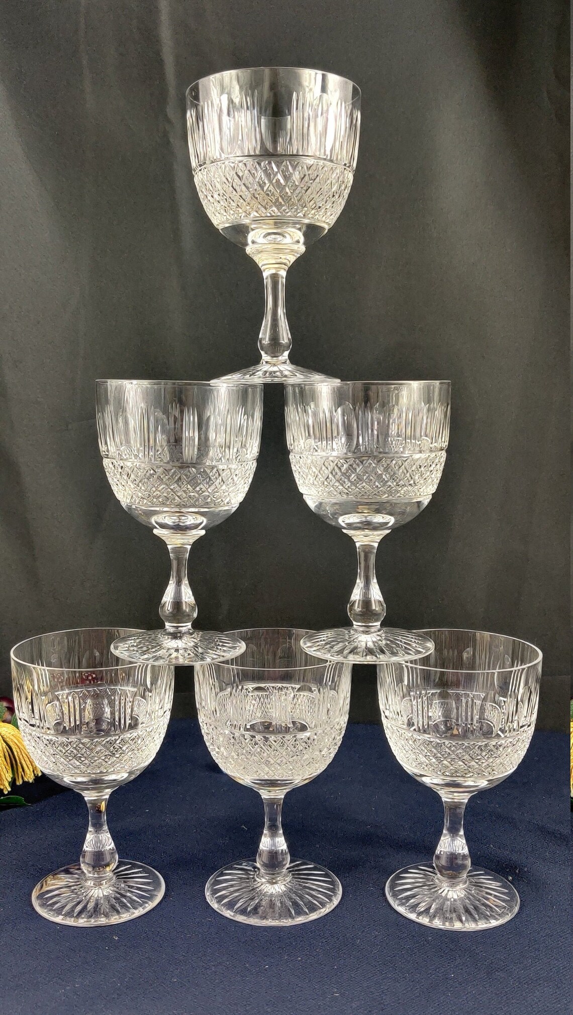 Crystal Glasses 6pc Set EDINBURGH CRYSTAL Champagne Signed Etsy