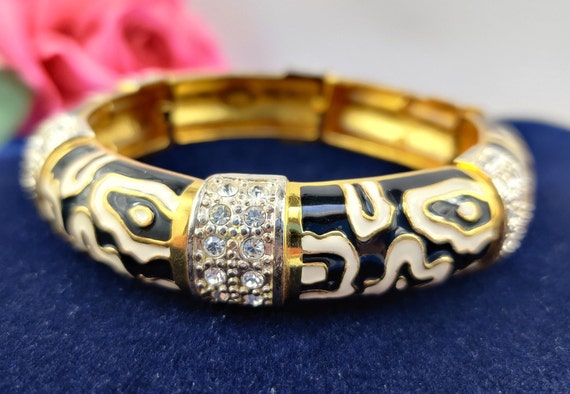 Bracelet JOAN RIVERS Dalmatian Rhinestones Vintage