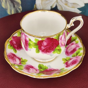 Vintage Tea Cup, ROYAL ALBERT, Tea Cup And Saucer, Old English Rose