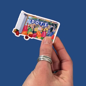 Seurat's Dots Sticker, Waterbestendig, Pointillisme Sticker, Candy Box Artwork, Fun-Unique Gift, Ben Steele Art, Collega cadeau