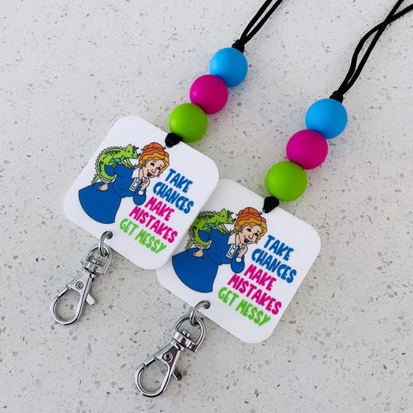 Ms Frizzle Lanyard - Magic School Bus Ms Frizzle Lanyard - Teacher Lanyard - Lanyard - Teacher Gift