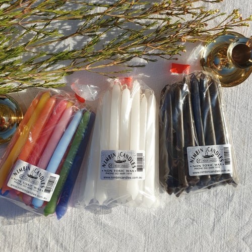 Wedding Taper Candles set of 10 Handmade 10 in White or Etsy UK