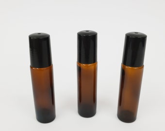 Roller Bottle - Amber Thick Glass - 10ml