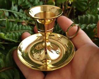 Brass Candle Holder with Handle