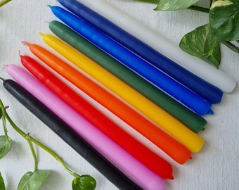 Large Taper candles - Single Colour - 3 Pack