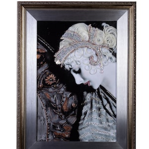 1920&#39;s Era &quot;The Great Ziegfeld&quot; Star Myrna Loy Hand Embellished Photo