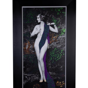 1920&#39;s Era Ziegfeld Follies Star Hazel Forbes Fine Art Hand Embellished Photo