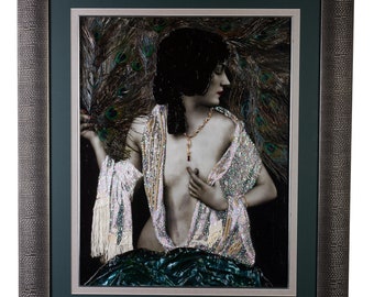 1920's Era Ziegfeld Follies Star Alice Wilkie Fine Art Hand Embellished Photo