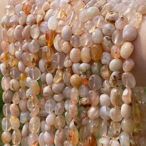 Cherry Agate Nugget Beads, Gemstone Nugget beads, Crystal Beads, small Nugget beads, Cherry Agate Beads 1 strand 16”