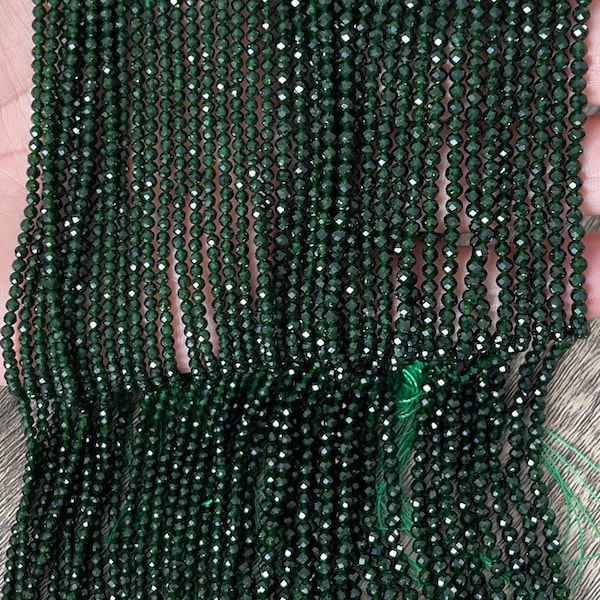 Small Faceted Green Sandstone beads, Small Gemstone Beads, 2mm, 3mm, 4mm Sandstone beads, 1 strand 15”