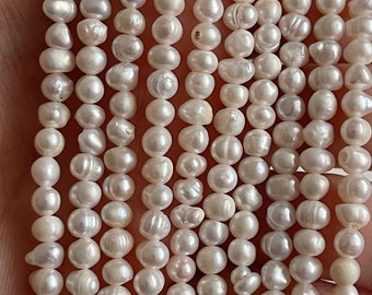 Pearl beads, potato shape Pearl Beads, 4-5mm pearl beads.