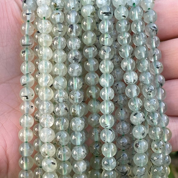 Smooth prehnite beads, natural beads, High Quality Prehnite Beads, gemstone beads, round beads, Mala beads, 6mm, 8mm beads