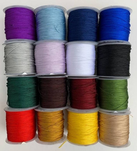 Waxed Nylon cord 0.8mm nylon cord knotting beading cord Etsy