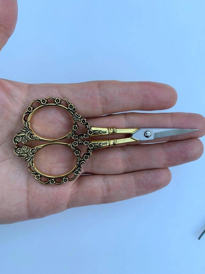 Vintage style embroidery scissors small scissor floral Etsy