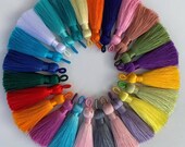 silky thread Tassels, Mala Tassels, jewellery tassels, 5cm silky tassels, tassels, 1 tassel