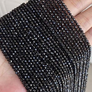 Black Crystal Beads Etsy UK