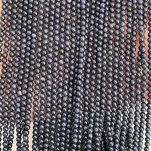 Small Round blue Sandstone beads, Small Gemstone Beads, 2mm, 3mm, 4mm Sandstone beads, 1 strand 15”