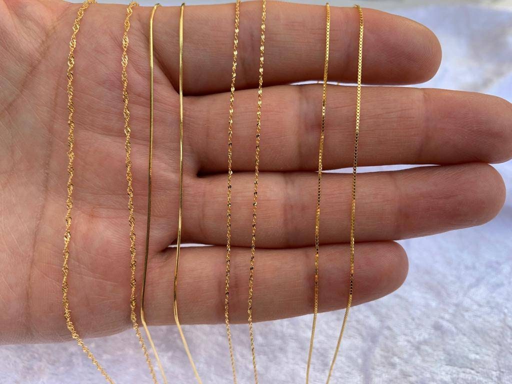 2x1mm 14k Gold Filled Chain Wholesale by Foot, Unfinished Gold Filled  Dainty Cable Chain Bulk, Gold Chain for Jewelry Making. 10681HR 