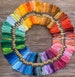 100 Assorted colour embroidery thread floss skeins, various rainbow colours, embroidery floss thread for embroidery sewing and crafts 