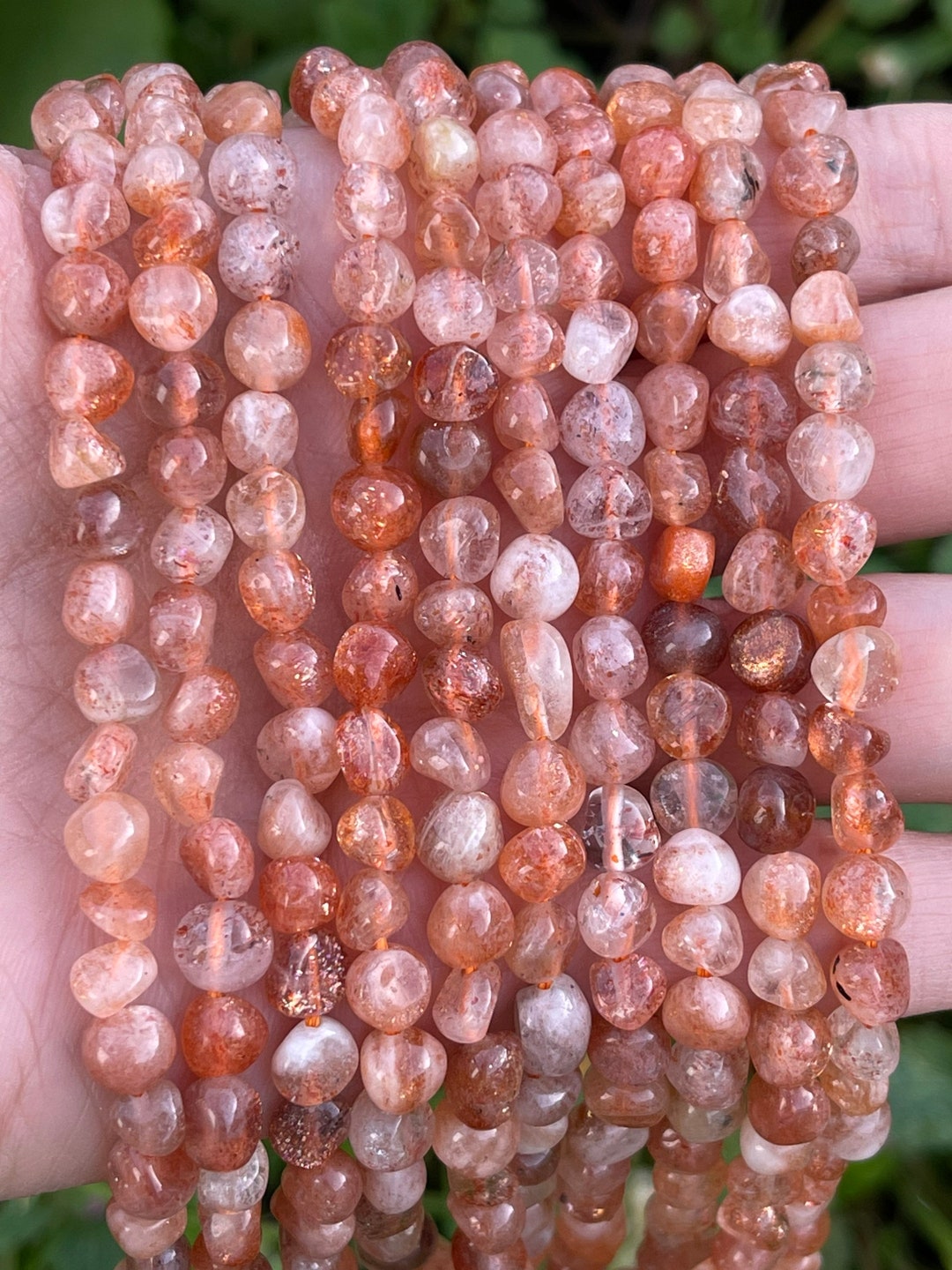 Golden Sunstone Nugget Beads, Gemstone Nugget Beads, Crystal Beads