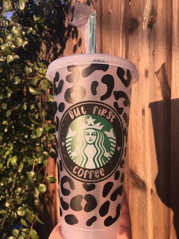 Leopard Print Starbucks Reusable Cold Cup - Etsy