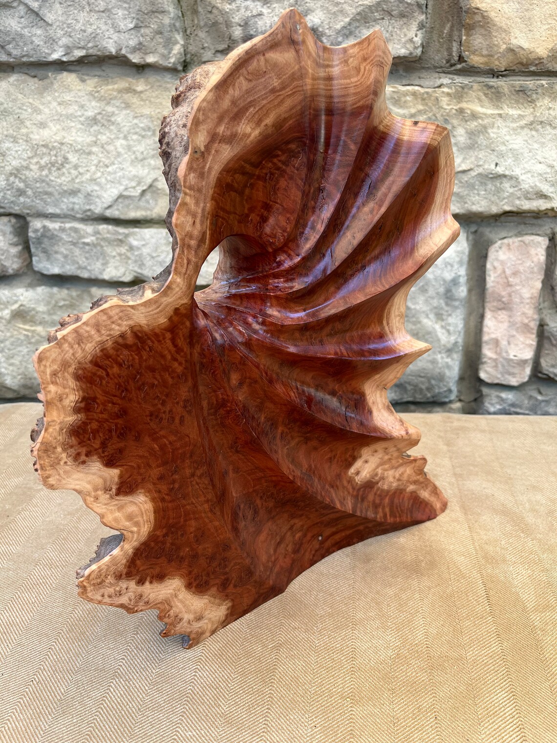 Hand Crafted Live Edge Burl Wood Sculpture - Etsy