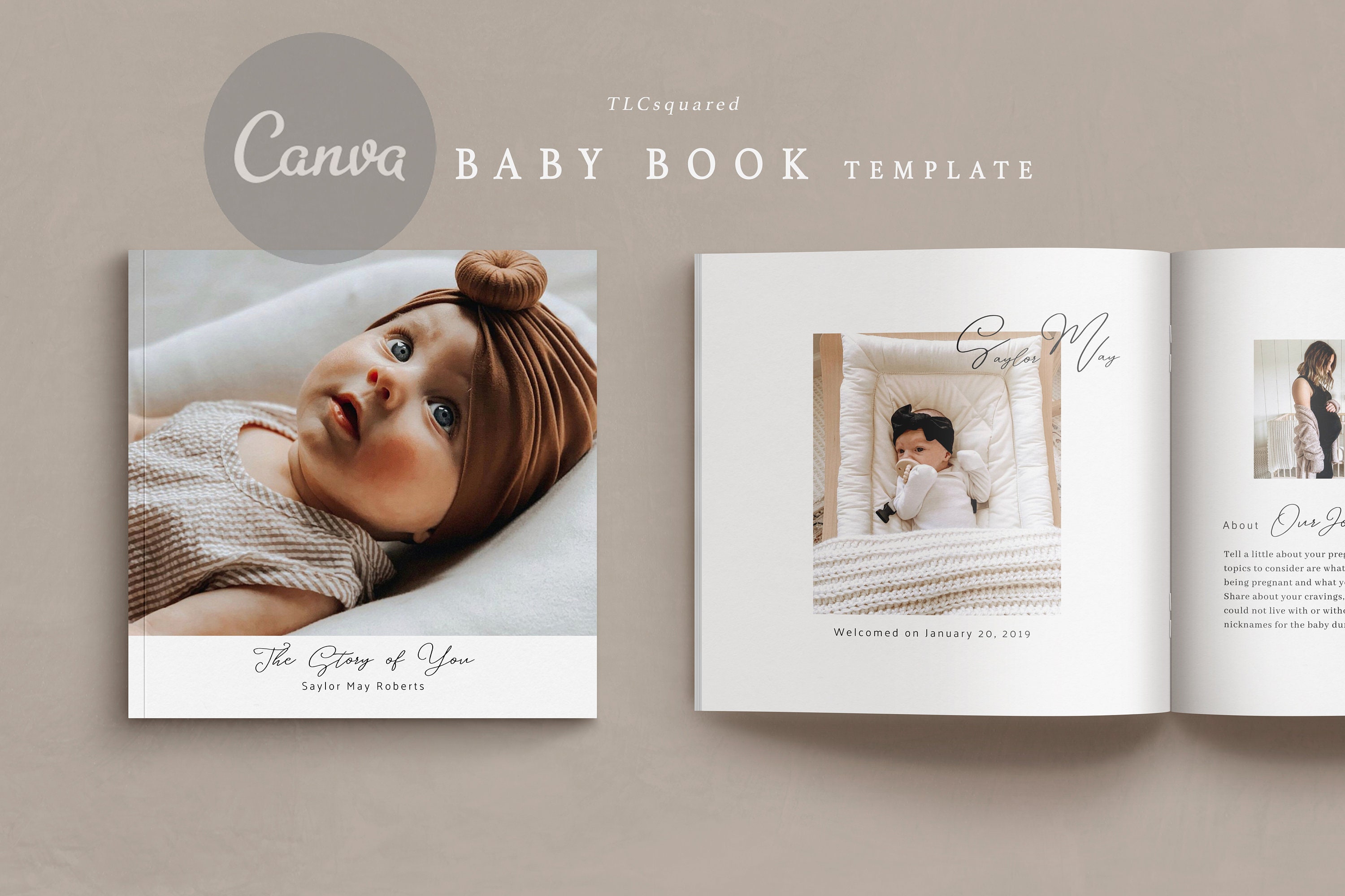 Baby Book Template eBook template Canva template Online Etsy Baby Book Template eBook template Canva template Online Etsy