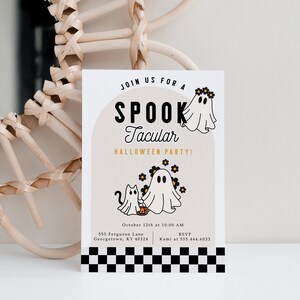 Halloween Party Invitation | Costume Party | Lets Get Spooky | Instant Download, Editable Template