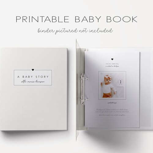 Baby Book Template Printable Baby Memory Book Print Baby | Etsy Denmark